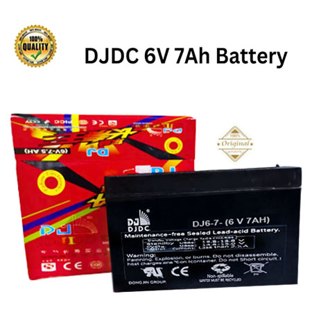 DJDC 6v 7Ah Sealed Lead Acid Battery